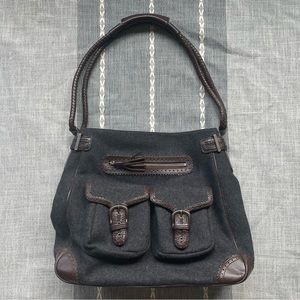 Eddie Bauer Vintage Y2K Wool Tote Purse